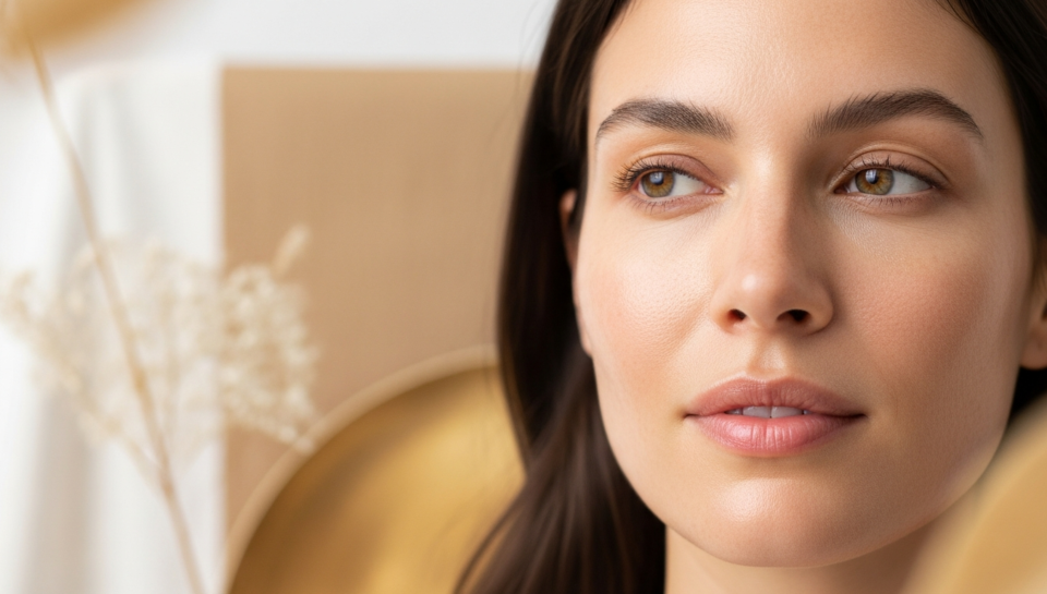 Mulher de pele saudável e luminosa representando o movimento quiet beauty de naturalidade e saúde da pele em 2026